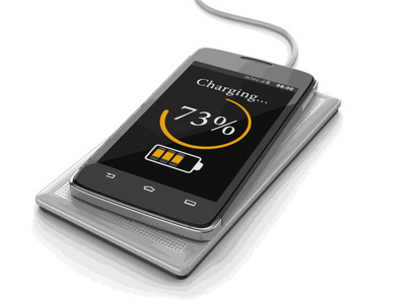 Smartphone charging with wireless charger