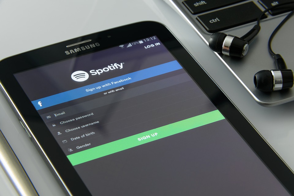 Spotify on a smart phone
