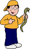 Boy Holding Snake