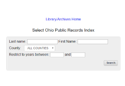 Select Ohio Public Records Index